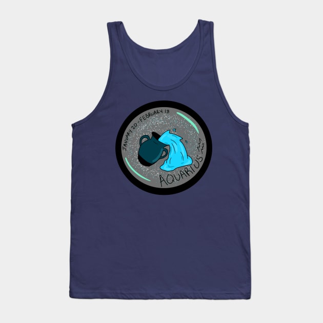 Aquarius Water-Bearer Tank Top by SeaglassSorcery